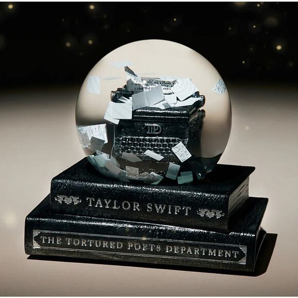 Taylor Swift Snow Globe The Tortured Poets Department TTPD New In Box Ships ASAP - Picture 1 of 16